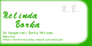 melinda borka business card